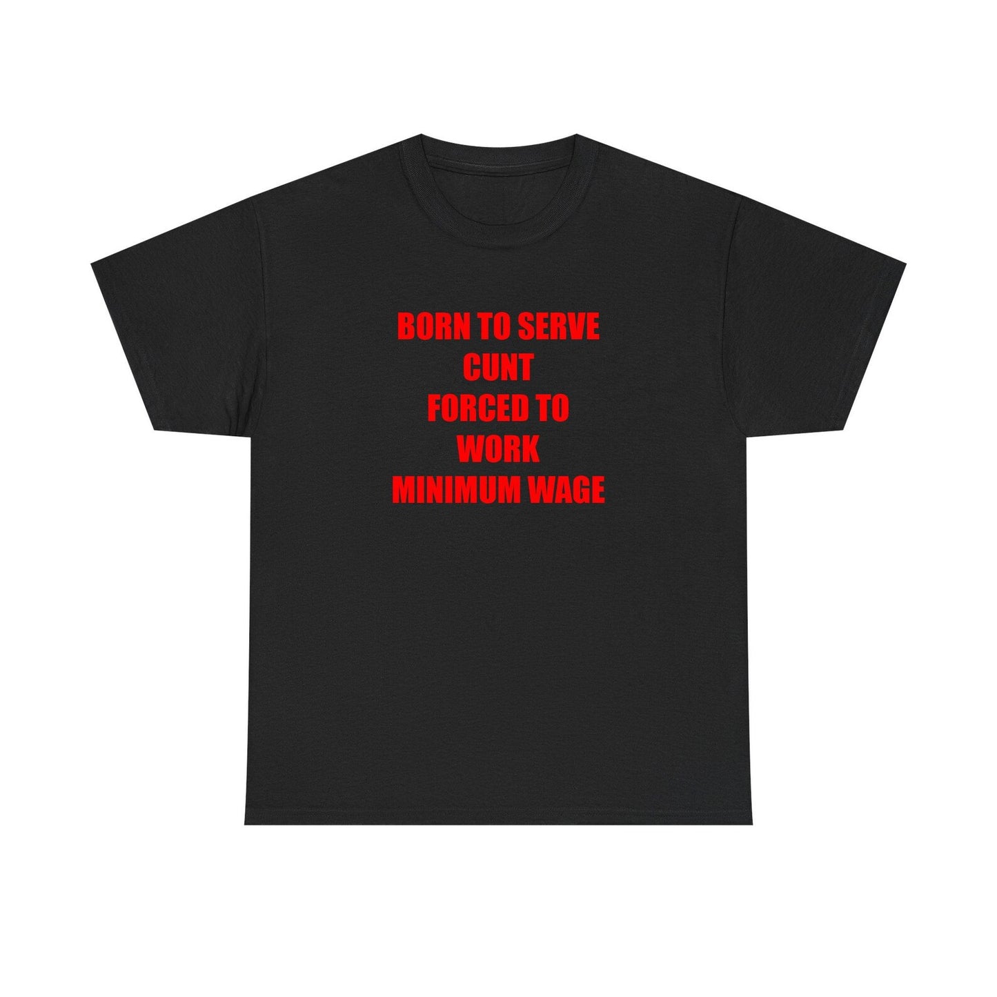 Born To Serve Cunt Forced To Work Minimum Wage Standard T Shirt