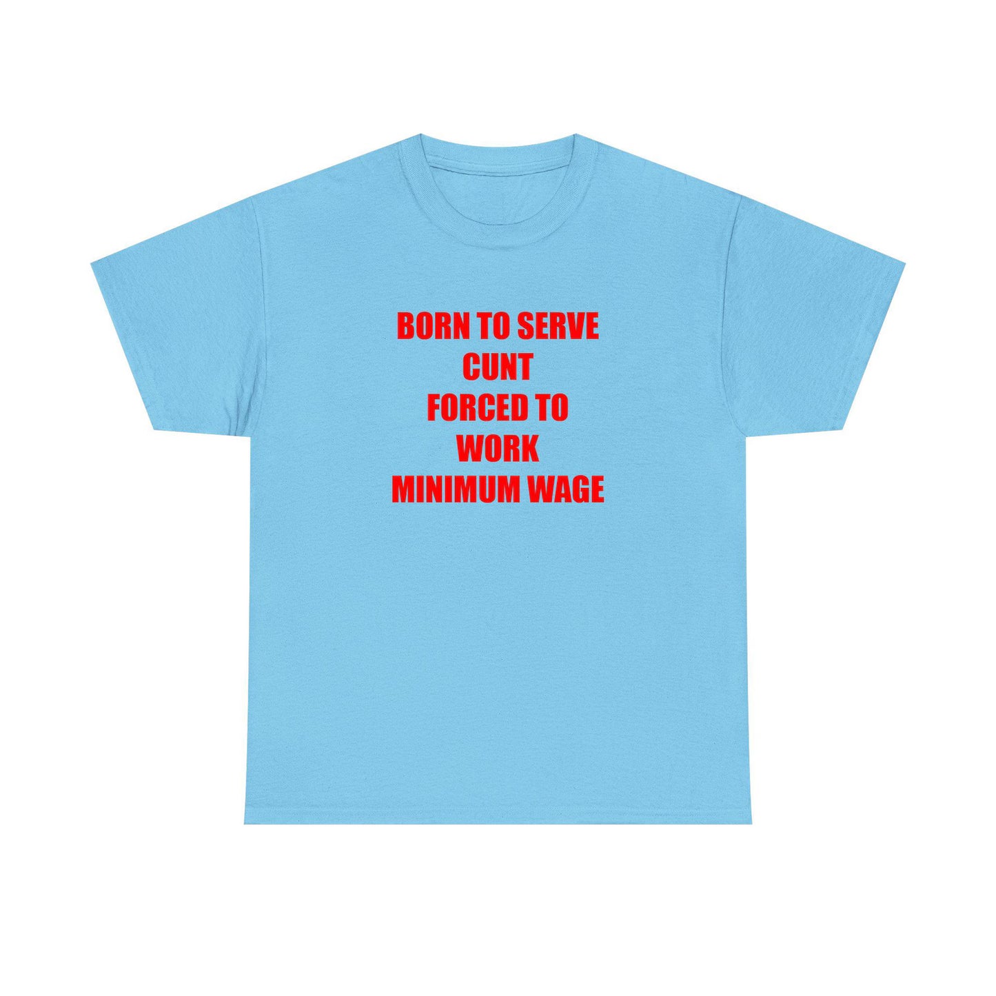 Born To Serve Cunt Forced To Work Minimum Wage Standard T Shirt