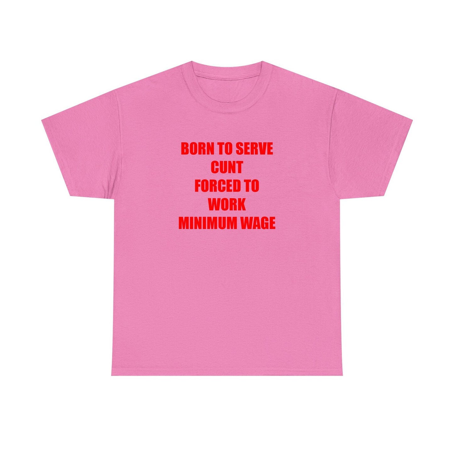 Born To Serve Cunt Forced To Work Minimum Wage Standard T Shirt